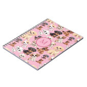 Niedlicher Welpenhund rosa Notizblock (Linke Seite)