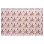 Niedlicher Welpenhund rosa Stoff (Fat Quarter (45,7 x 55,9 cm))