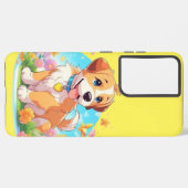 Niedlicher Welpenhund Samsung Galaxy Hülle (Rückseite (Horizontal))