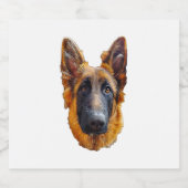 Niedlicher Welpenhund Schaumweinetikett (Einzelnes Label)