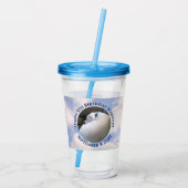 Niedlicher Welpenhund Schlafen Blue Sky 5. Geburts Acryltrinkbecher (Rückseite)