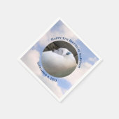 Niedlicher Welpenhund Schlafen Blue Sky 5. Geburts Serviette (Ecke)