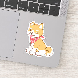 Niedlicher Welpenhund Shiba Inu Aufkleber