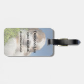 Niedlicher Welpenhund (Shitzu) Gepäckanhänger (Rückseite horizontal)