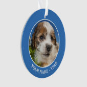 Niedlicher Welpenhund (Shitzu) Ornament (Vorderseite)