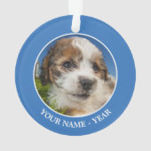 Niedlicher Welpenhund (Shitzu) Ornament (Rückseite)