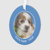 Niedlicher Welpenhund (Shitzu) Ornament (Vorderseite)