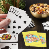 Niedlicher Welpenhund Spielkarten (In Situ)