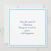 Niedlicher Welpenhund spielt im Schnee Weihnachten (Rückseite)