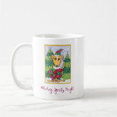 Niedlicher Welpenhund Spirituosen machen Urlaub Kaffeetasse (Links)