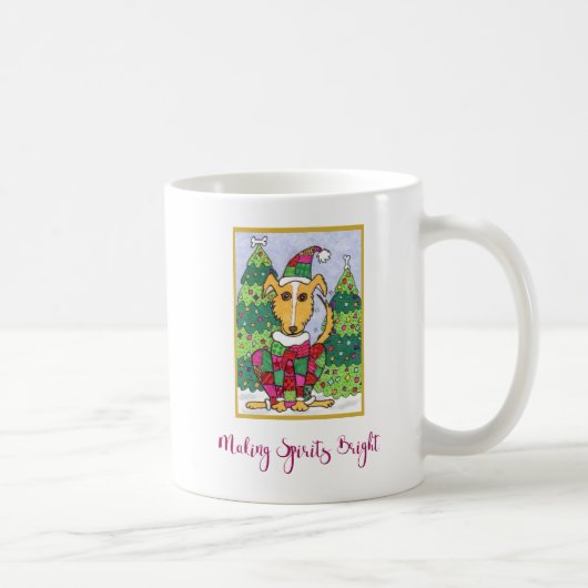 Niedlicher Welpenhund Spirituosen machen Urlaub Kaffeetasse (Rechts)
