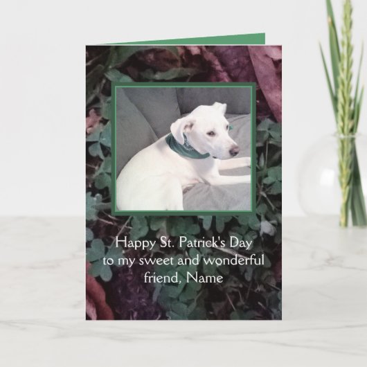 Niedlicher Welpenhund St. Patrick's Day Green Karte (Vorderseite)