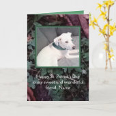 Niedlicher Welpenhund St. Patrick's Day Green Karte (Gelbe Blume)