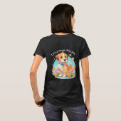 Niedlicher Welpenhund T-Shirt (Schwarz voll)