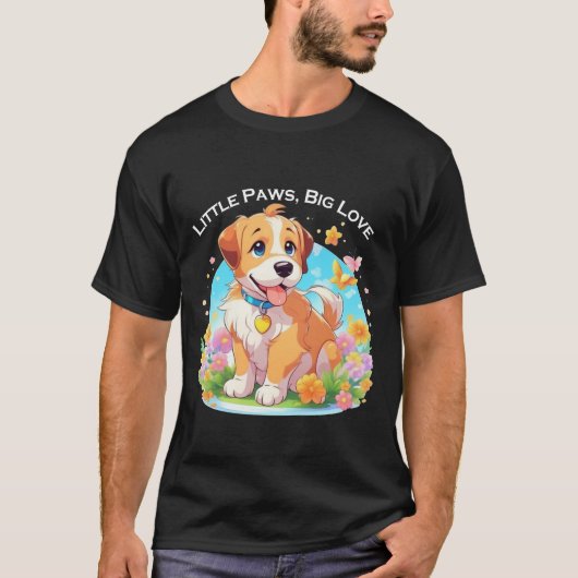 Niedlicher Welpenhund T-Shirt (Vorderseite)