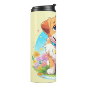 Niedlicher Welpenhund Thermosbecher (Nach links gedreht)