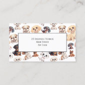 Niedlicher Welpenhund Visitenkarte (Rückseite)