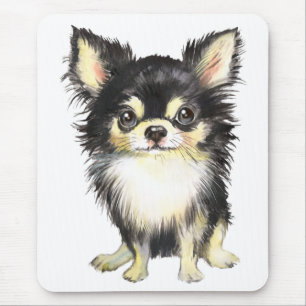 Niedlicher Welpenhund Watercolor Chihuahua Mousepad