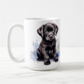 Niedlicher Welpenhund-Watercolor Labrador Retrieve Kaffeetasse (Links)