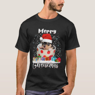 Niedlicher Welpenhund Weihnachten Niedlicher Weihn T-Shirt