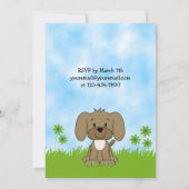 Niedlicher Welpenhund zum Geburtstag Einladung für (Rückseite)