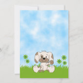 Niedlicher Welpenhund zum Geburtstag Einladung für (Rückseite)