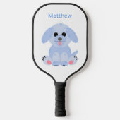 Niedlicher Welpenkartoon Dog Personalisiert Pastel Pickleball Schläger (Vorderseite)