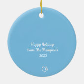 Niedlicher Welpenknochen Schnee Weihnachten Kerami Keramik Ornament (Hinten)