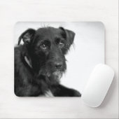 Niedlicher Welpeschnauzer-Terrier Schwarz-weißes Mousepad (Mit Mouse)