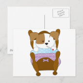 Niedlicher Welppy-Sick Postkarte (Vorne/Hinten)