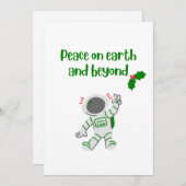 Niedlicher Weltfrieden Weltraumurlaub Weihnachtska Feiertagskarte (Vorne/Hinten)