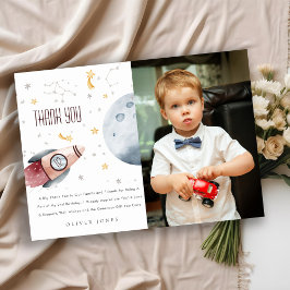 Niedlicher Weltraum starrt die Planeten jedes Lebe Dankeskarte