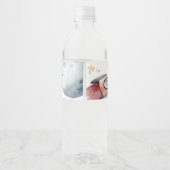 Niedlicher Weltraum starrt die Planeten jedes Lebe Wasserflaschenetikett (Rückseite)