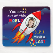 Niedlicher Weltraumraketenschiff vom Geburtstag Mousepad (Vorne)