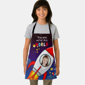 Niedlicher Weltraumraketenschiff vom Geburtstag Schürze (Insitu)