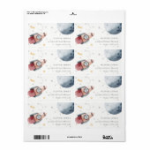 Niedlicher Weltraumstar Planets Geburtstagsadresse (Vorne)