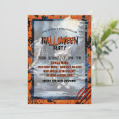 Niedlicher Werewolf-Wasserfarbenwald Einladung (Stehend Vorderseite)