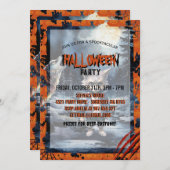 Niedlicher Werewolf-Wasserfarbenwald Einladung (Vorne/Hinten)