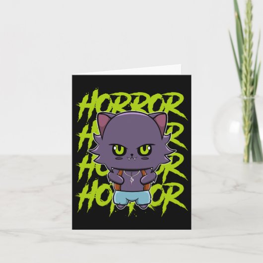 Niedlicher Werwolf Wolf und Anime-Horror Lycanthro Karte (Vorderseite)