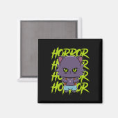 Niedlicher Werwolf Wolf und Anime-Horror Lycanthro Magnet (Vorderseite/Rückseite)