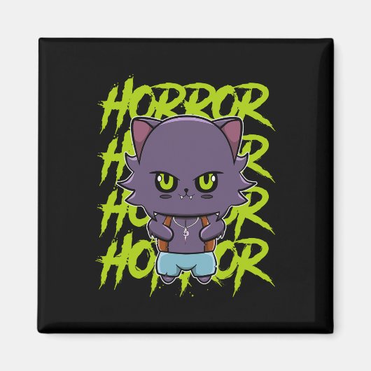 Niedlicher Werwolf Wolf und Anime-Horror Lycanthro Magnet (Vorne)