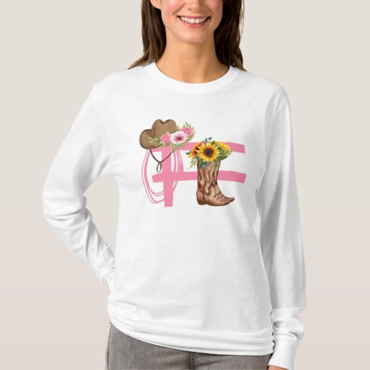 Niedlicher Western Chic T-Shirt (Vorderseite)