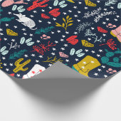 Niedlicher Western Cowgirl Wrapping Paper Geschenkpapier (Ecke)