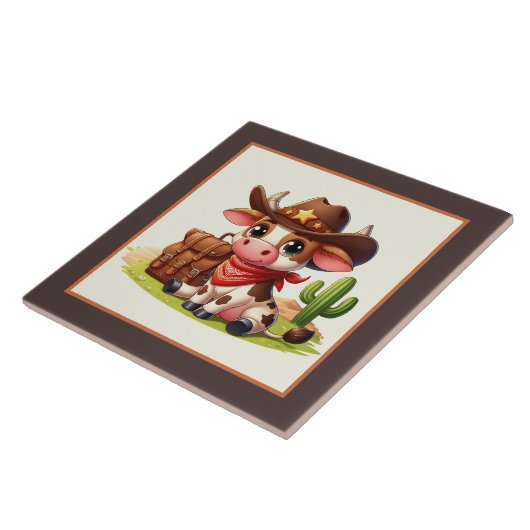 Niedlicher Western Fliese (Seite)