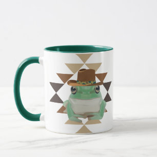 Niedlicher Western Frosch mit Cowboy-Hut Tasse