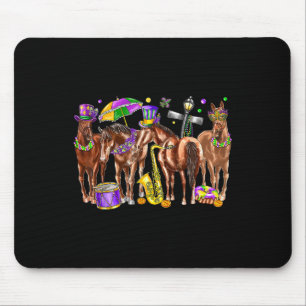 Niedlicher Western Horse Mardi Gras Funny Mardi Gr Mousepad