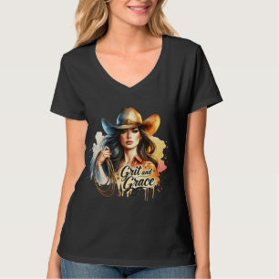 Niedlicher Western mit Grillgrazie T-Shirt