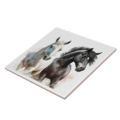 niedlicher Western Pferd Land Fliese (Seite)