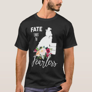Niedlicher Western Rodeo Barrel Racer Weiße Blüten T-Shirt