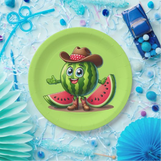 Niedlicher Western Sommerwassermelone Party Pappteller (Party)
